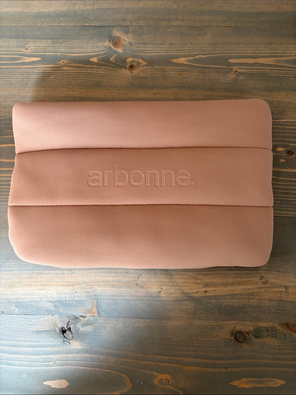 Arbonne Dusty Pink Quilted Cosmetic Pouch / Bag